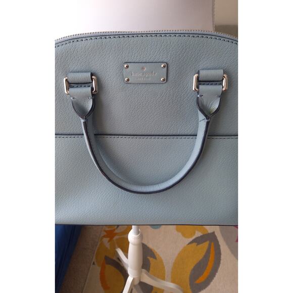 NWOT Kate Spade New York Grove Street Carli satchel purse baby blue adj strap - Picture 3 of 9